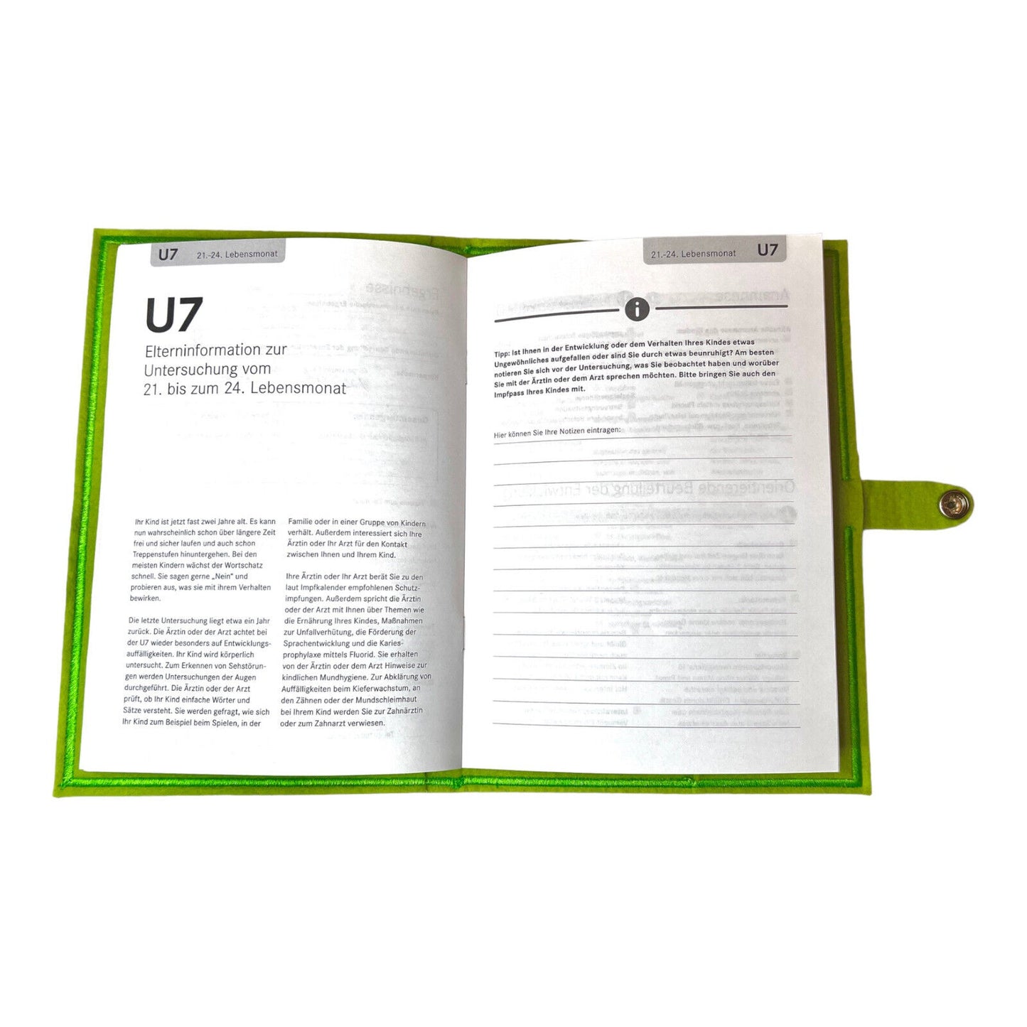 U-Heft-Hülle personalisiert, bestickt mit Sternzeichen, Name und Geburtsdatum