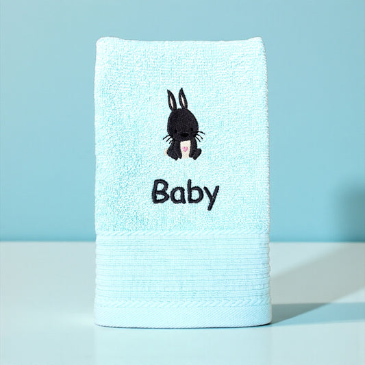 Hasen Kinder Handtuch mit Name und Motiv 30x50 cm Kita Kindergarten oder für Unterwegs Ostern