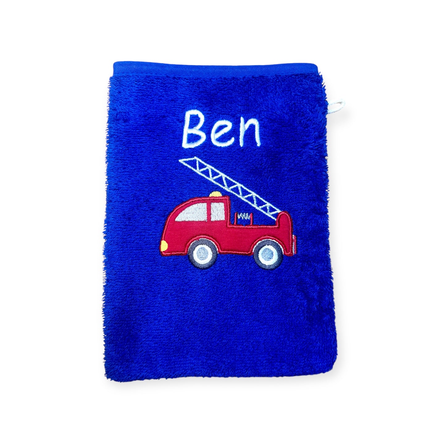 Waschlappen mit Name und Motiv bestickt Geschenk zur Geburt und für Kinder