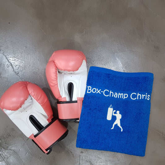 Boxer Handtuch mit Name Handtücher Sauna Wellness Duschtuch Strand baden Sport
