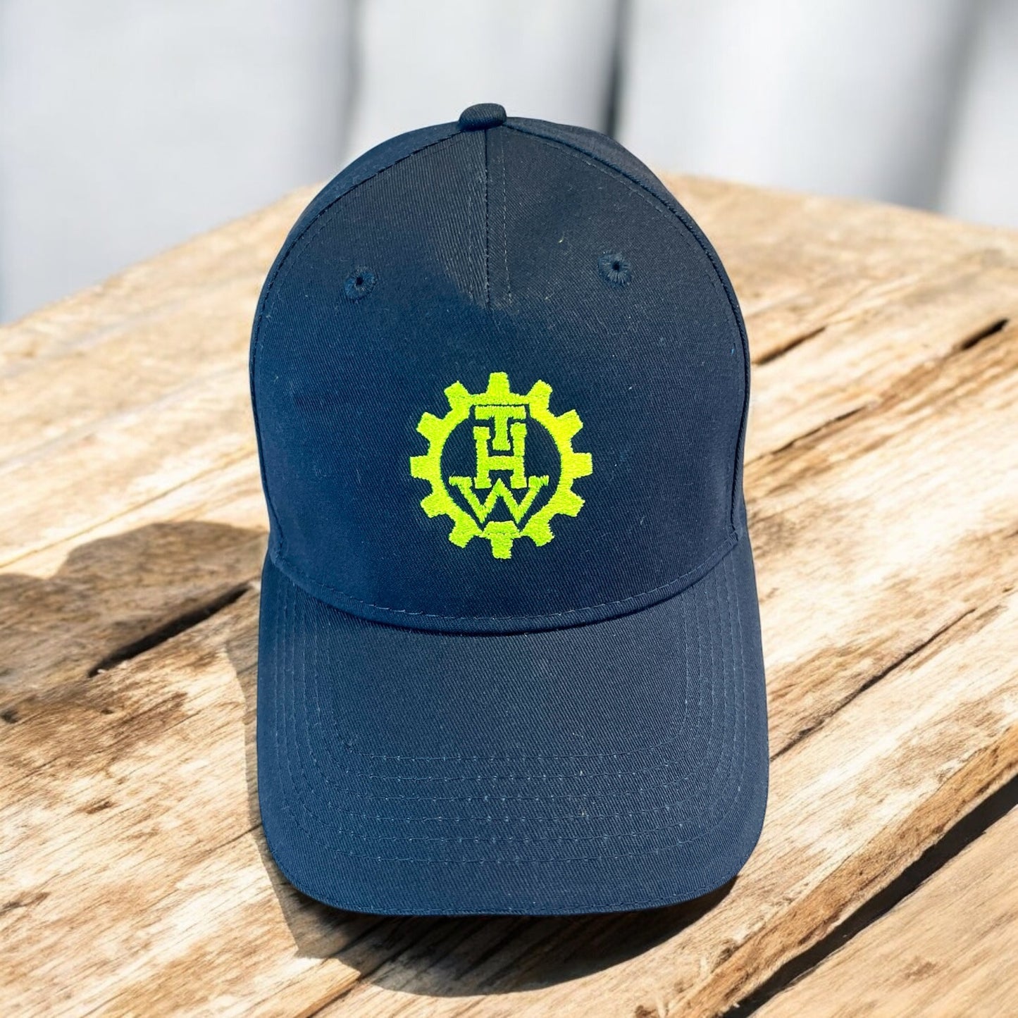 THW Kappe, Marineblau mit Zahnkranz-Logo, Verstellbar