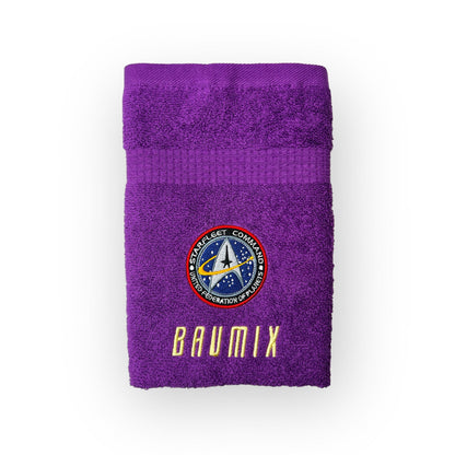 Handtuch mit Namen und Science-Fiction Logo, Handtuch, Duschtuch, Saunatuch