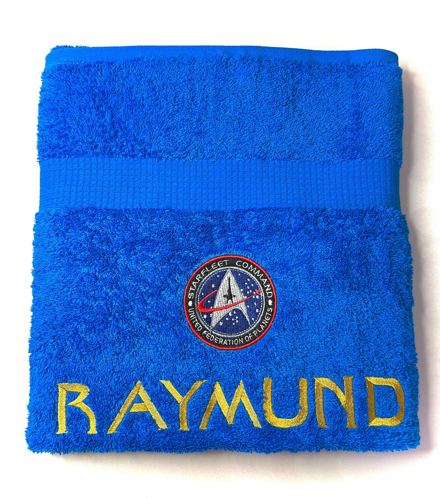 Handtuch mit Namen und Science-Fiction Logo, Handtuch, Duschtuch, Saunatuch