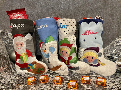 Nikolausstiefel personalisiert Geschenkbeutel Weihnachten Nikolaus 06.12.