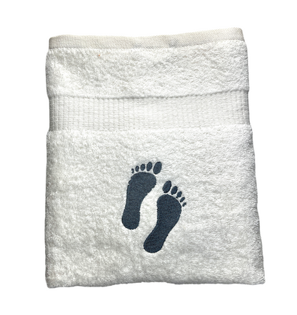 Fuß Handtuch mit Name bestickt 50x100 cm, schneller Versand, Wellness, Fußpflege
