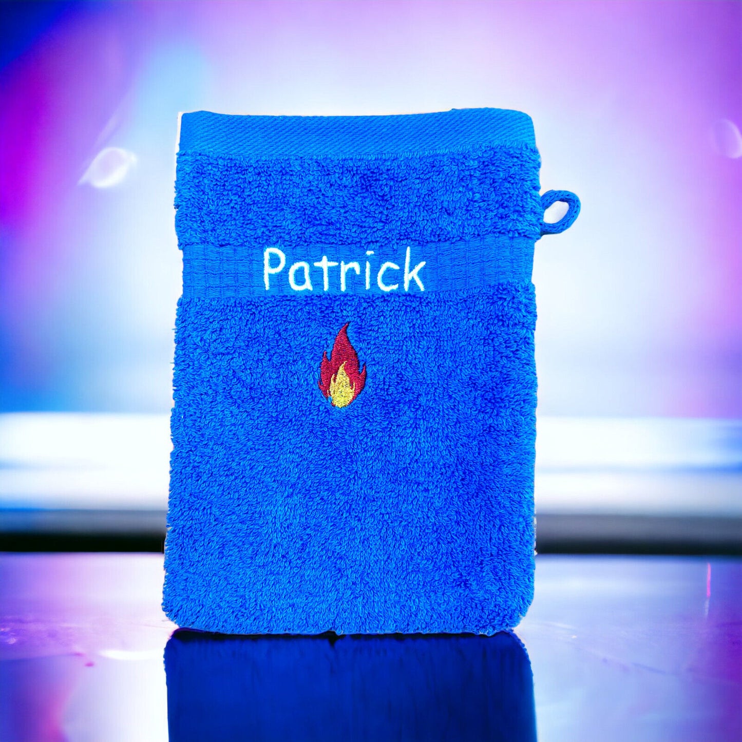 Feuerwehr Handtuch Set mit Name Handtücher Waschlappen 50x100 cm Geschenk Kinder