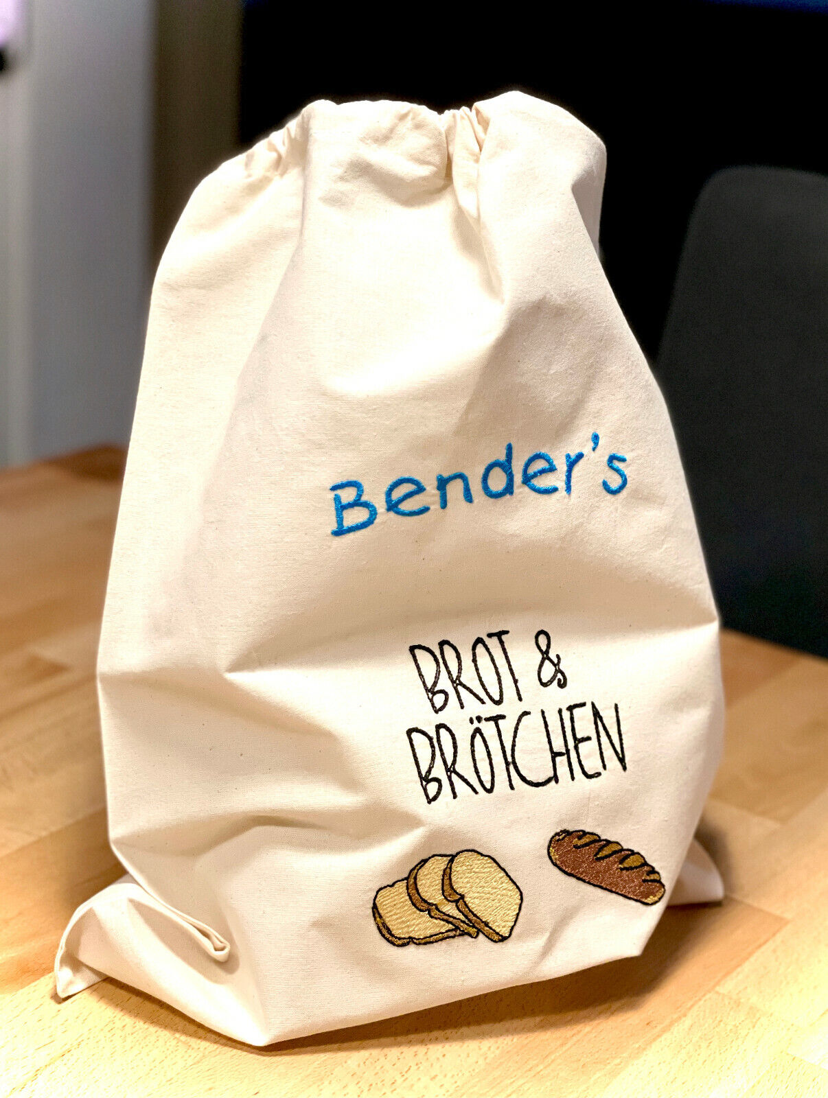 Brotbeutel personalisiert Baumwolle Brot Brötchen Sonntagsbrötchen einkaufen