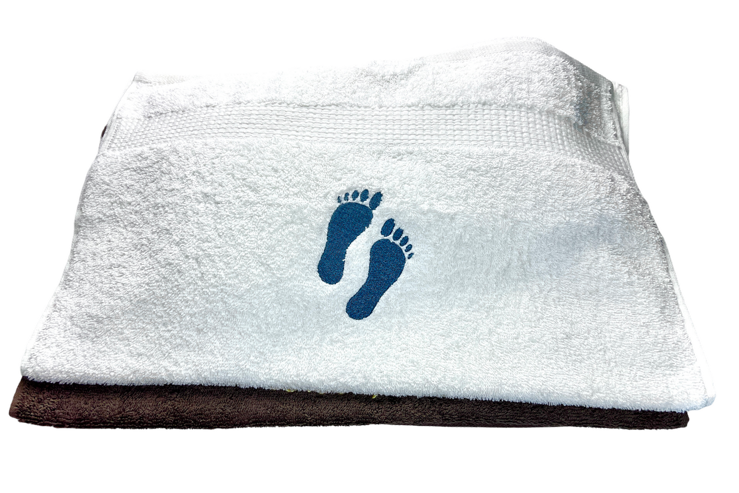 Fuß Handtuch mit Name bestickt 50x100 cm, schneller Versand, Wellness, Fußpflege