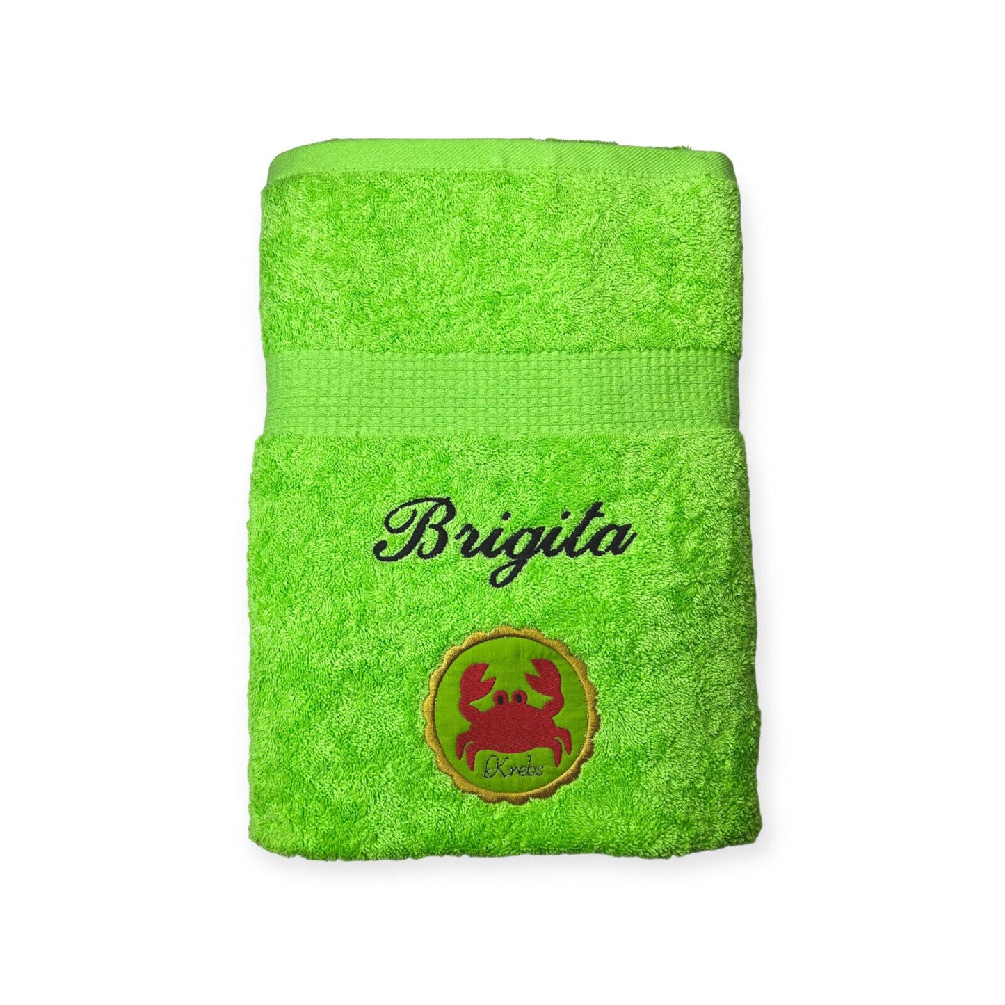 Sternzeichen Handtuch mit Name bestickt, Duschhandtuch, Badetuch, Sauna, baden