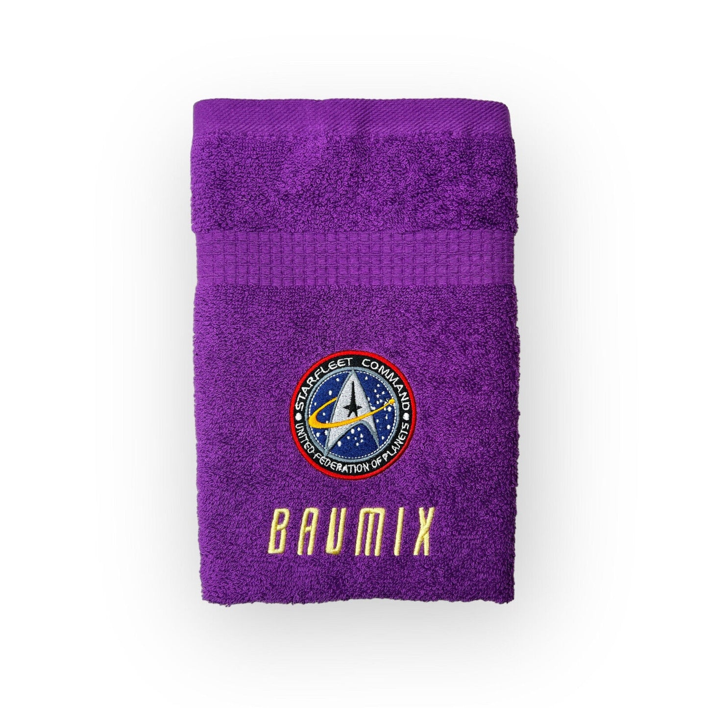 Handtuch mit Namen und Science-Fiction Logo, Handtuch, Duschtuch, Saunatuch