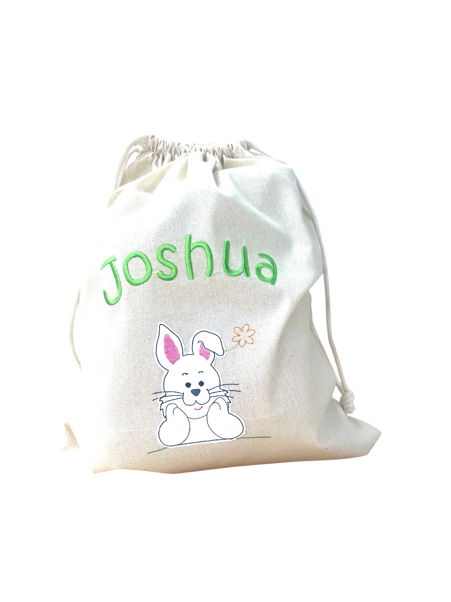 Osterbeutel mit Name, 100% Baumwolle, Osternest, Geschenkverpackung