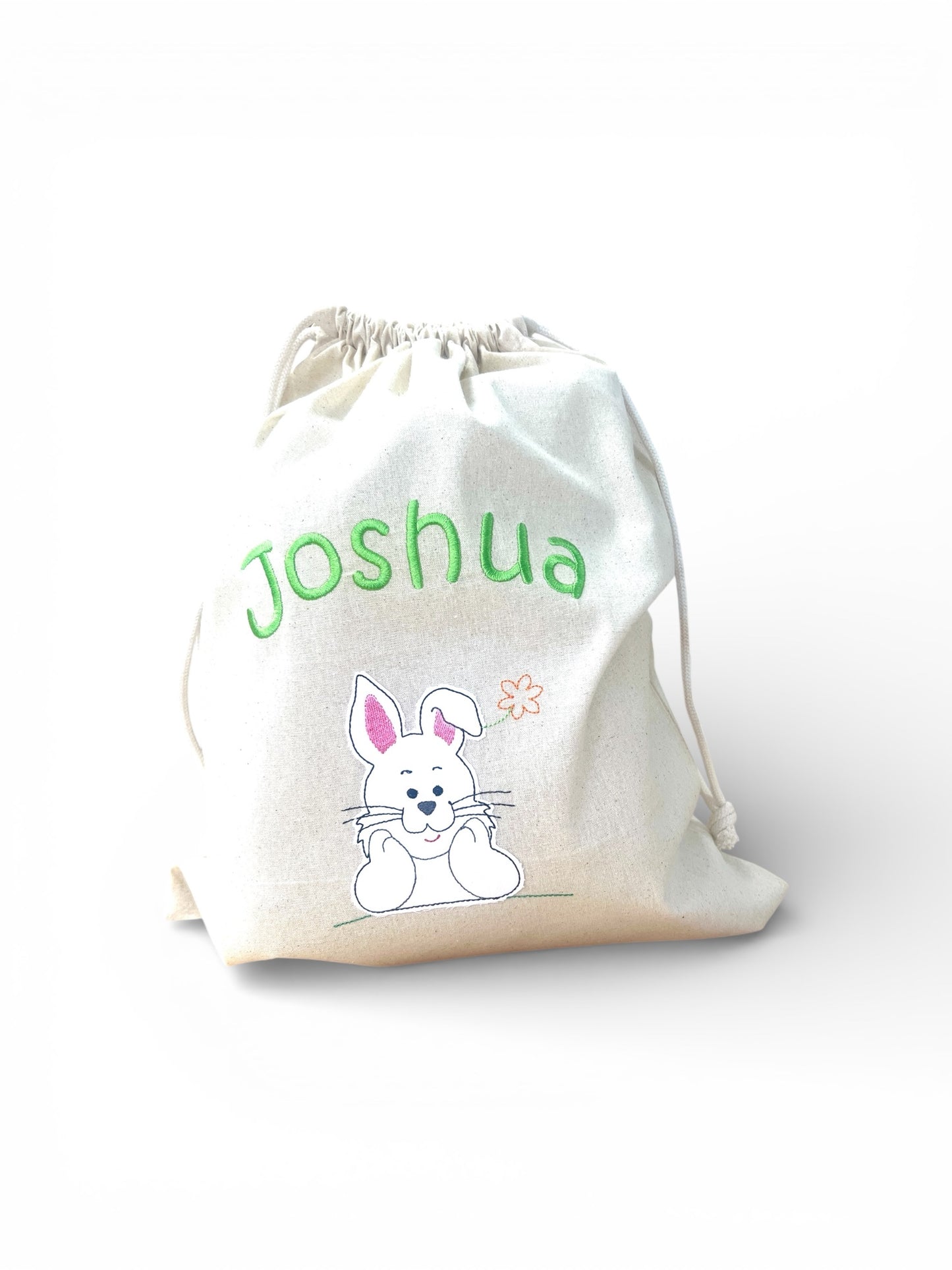 Osterbeutel mit Name, 100% Baumwolle, Osternest, Geschenkverpackung