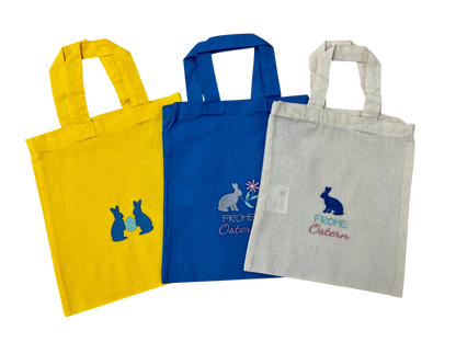 Kleine Ostertasche, personalisierbar, 100% Baumwolle, Osternest, Geschenkverpackung