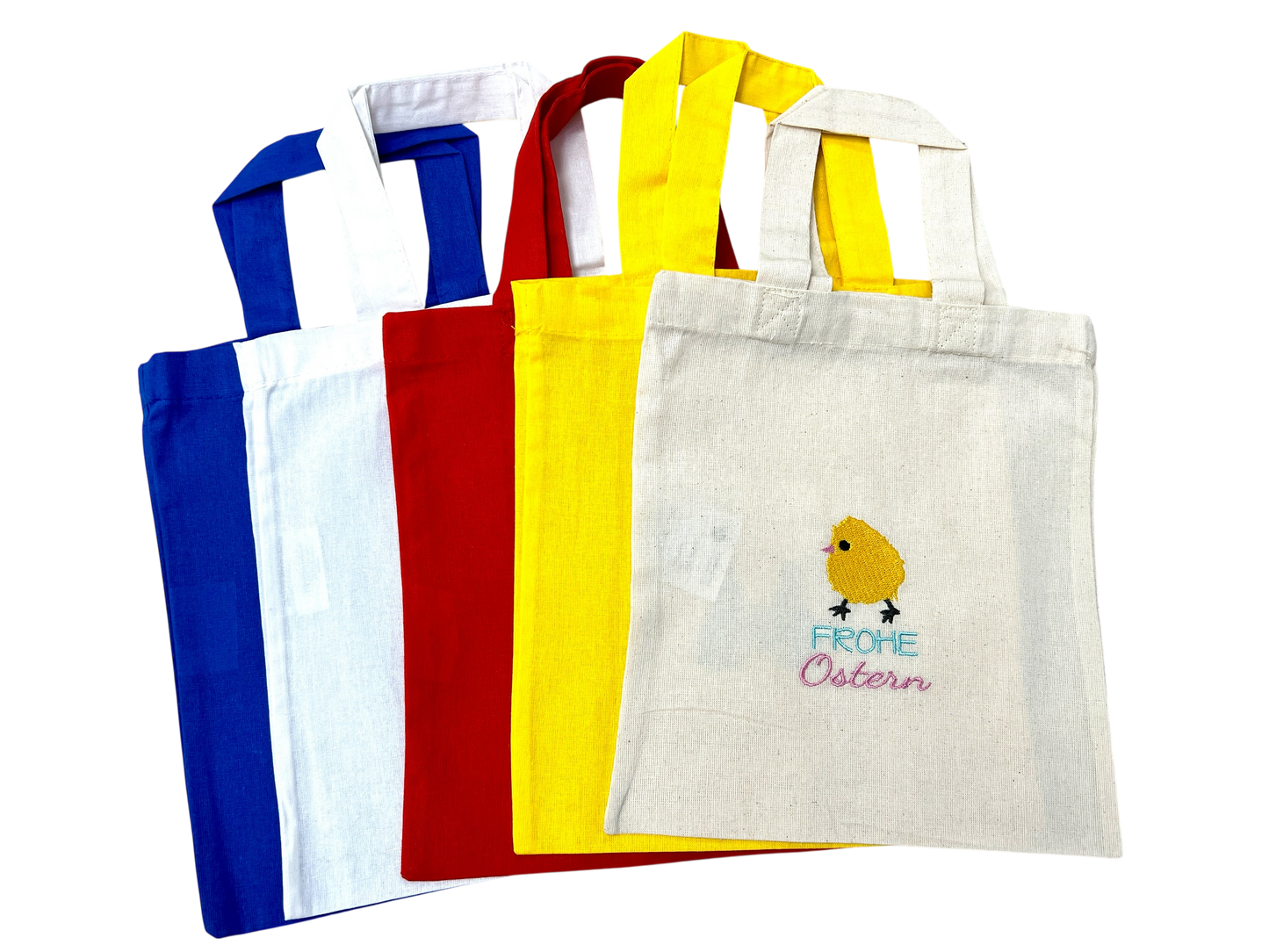 Kleine Ostertasche, personalisierbar, 100% Baumwolle, Osternest, Geschenkverpackung