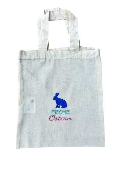 Kleine Ostertasche, personalisierbar, 100% Baumwolle, Osternest, Geschenkverpackung