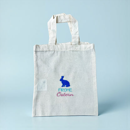Kleine Ostertasche, personalisierbar, 100% Baumwolle, Osternest, Geschenkverpackung
