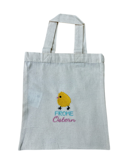 Kleine Ostertasche, personalisierbar, 100% Baumwolle, Osternest, Geschenkverpackung