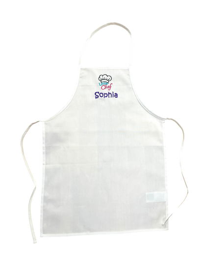 Personalisiertes Chefkoch-Set in weiß oder lime für Kinder mit Namen + Motiv