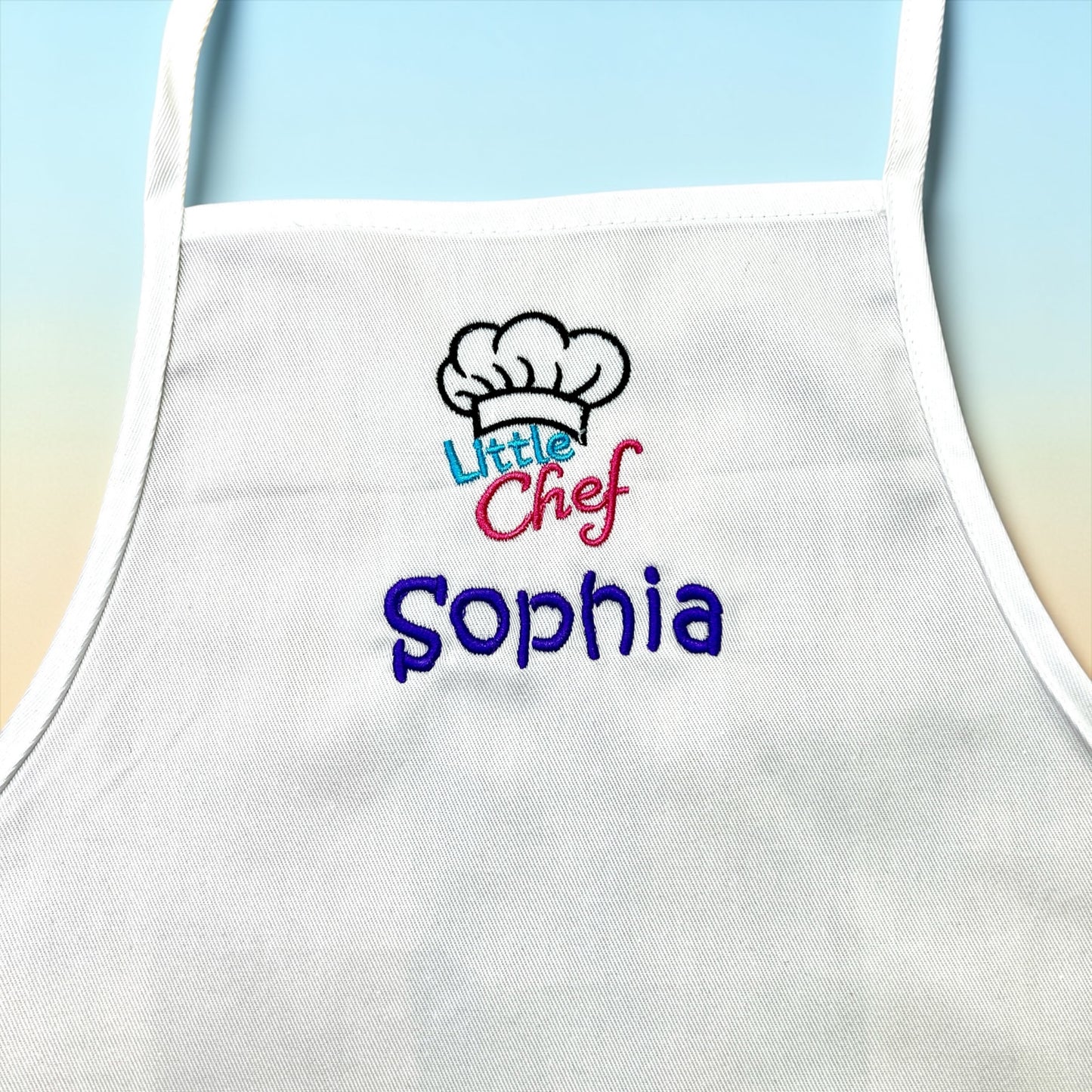 Personalisiertes Chefkoch-Set in weiß oder lime für Kinder mit Namen + Motiv