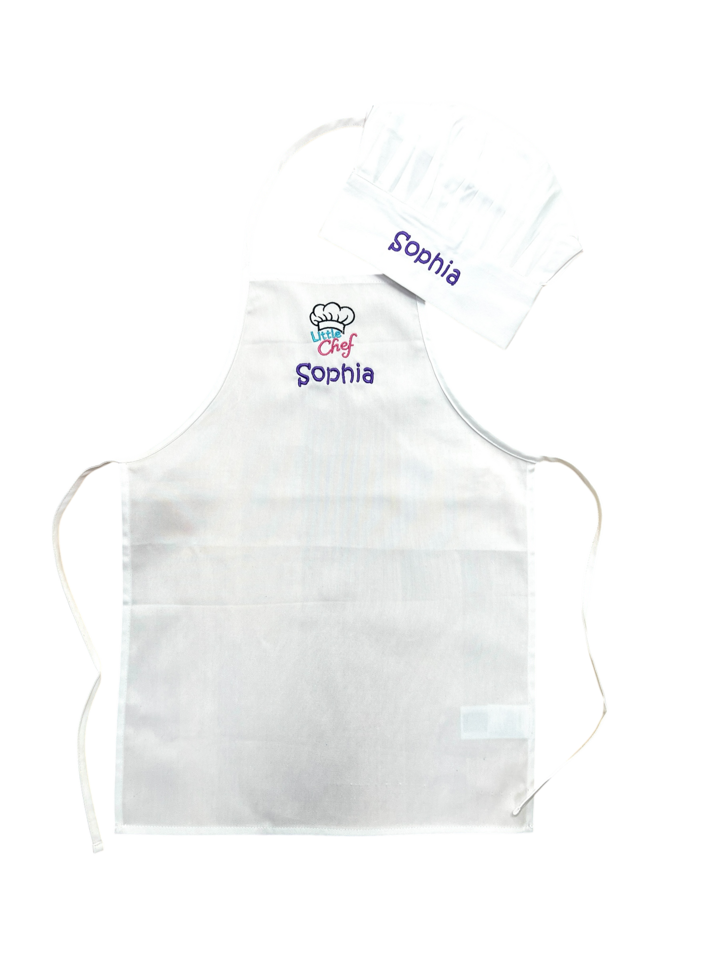 Personalisiertes Chefkoch-Set in weiß oder lime für Kinder mit Namen + Motiv