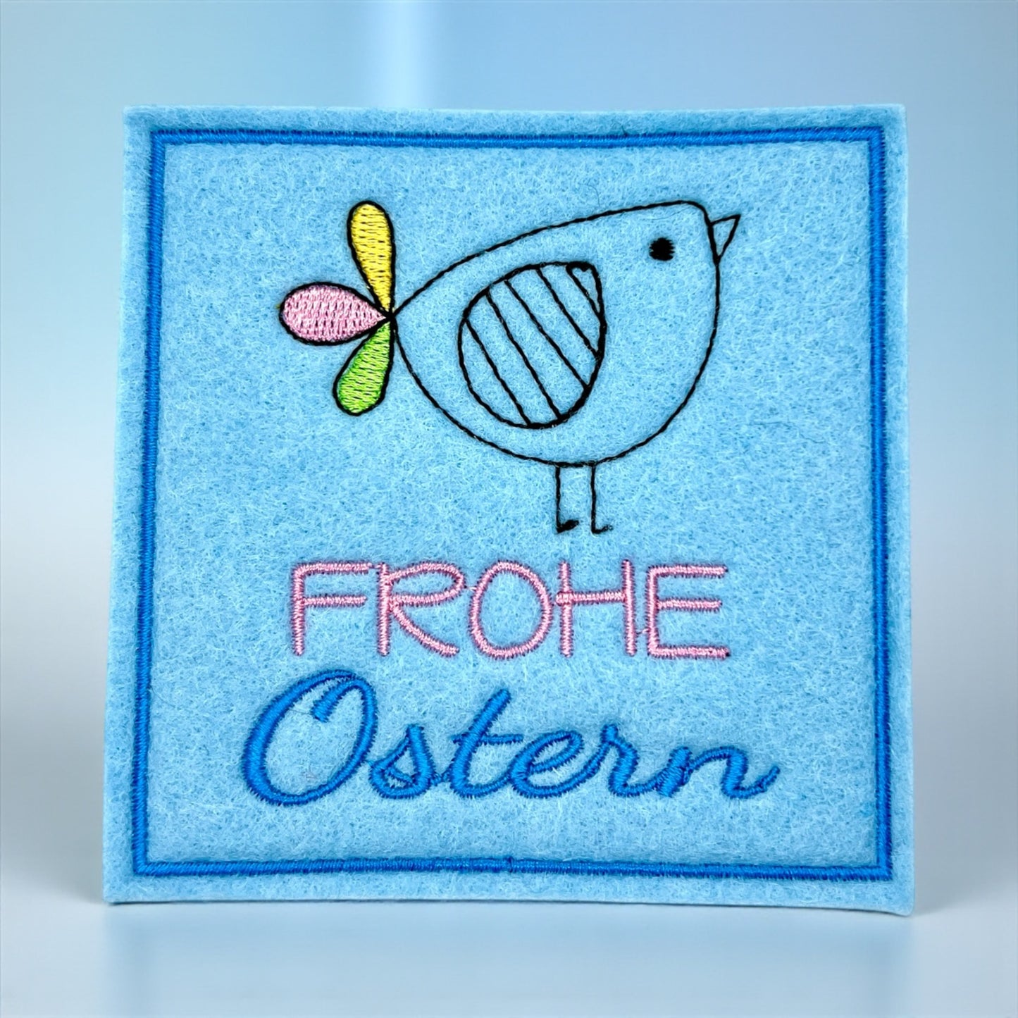 Oster Glasuntersetzer bestickt aus Filz verschiedene Motive