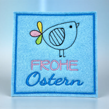 Oster Glasuntersetzer bestickt aus Filz verschiedene Motive