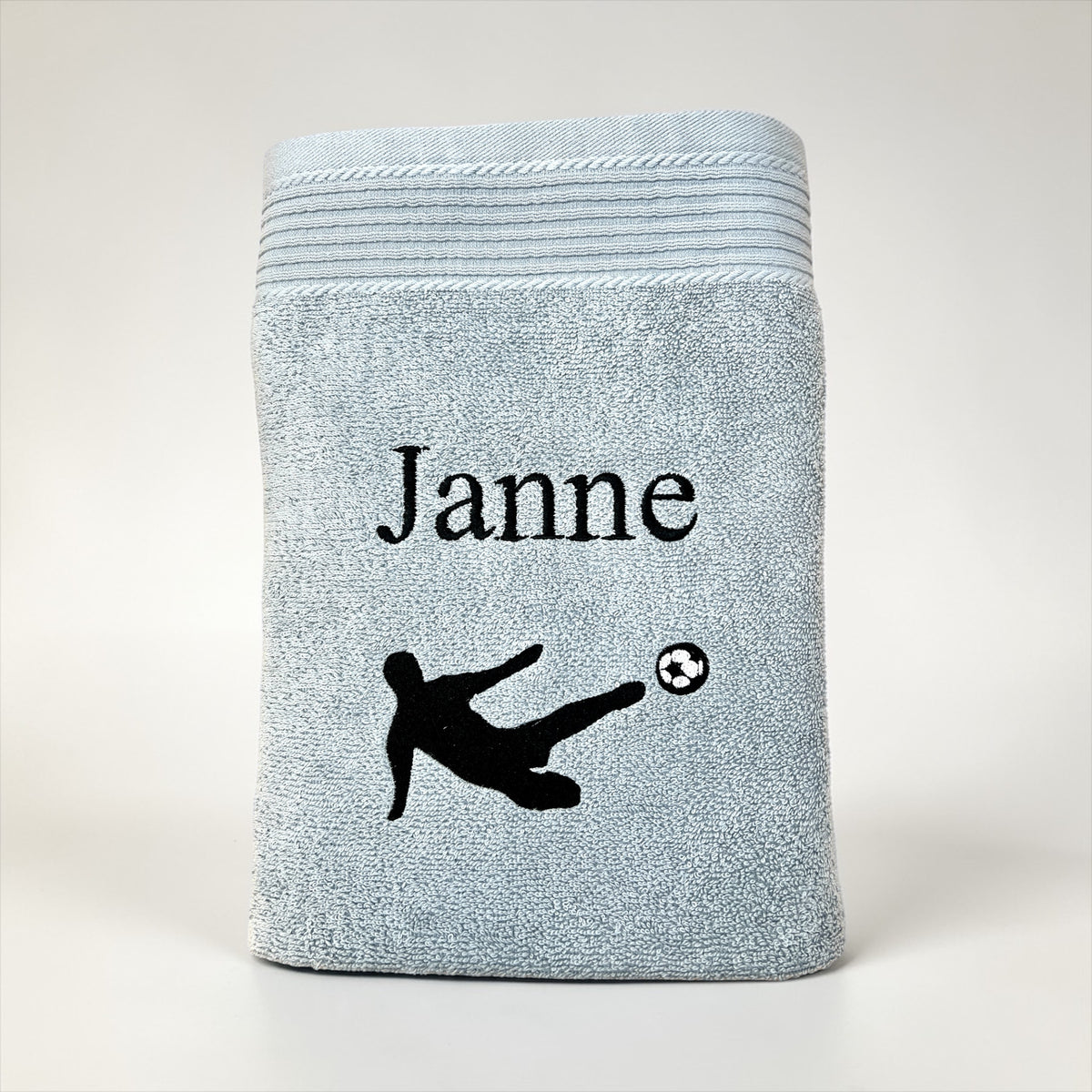 Fußballer Handtuch mit Name, Fußballer-Motiv, personalisiertes Fußball-Handtuch