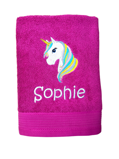 Einhorn Handtuch mit Name, Handtuch, Sauna, Wellness, Duschtuch, Geschenk