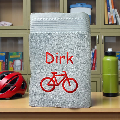 Fahrrad Handtuch mit Name Handtücher Sauna Wellness Duschtuch Sport