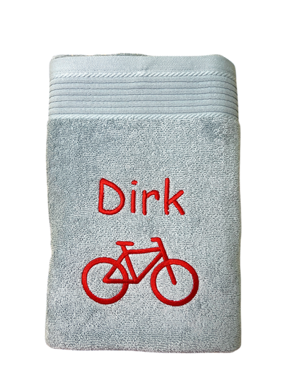 Fahrrad Handtuch mit Name Handtücher Sauna Wellness Duschtuch Sport