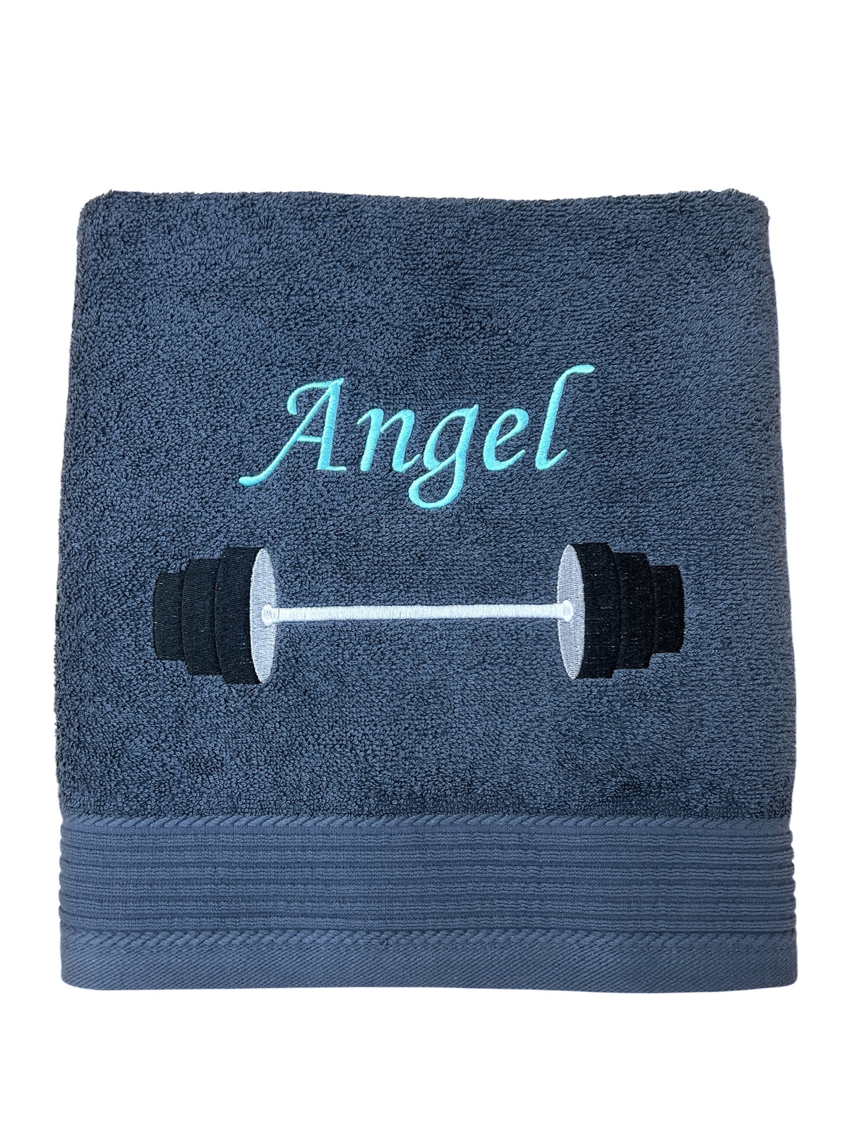 Hantelstange / Gewichtheben Handtuch mit Name, Handtuch, Sauna, Wellness, Duschtuch, Geschenk