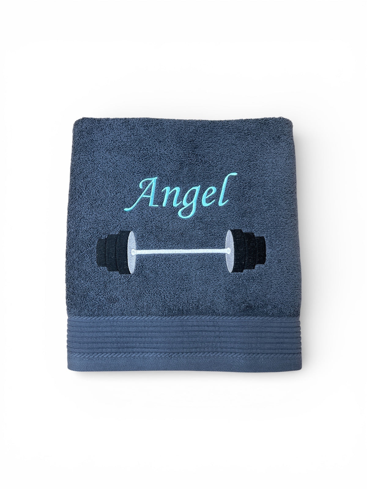 Hantelstange / Gewichtheben Handtuch mit Name, Handtuch, Sauna, Wellness, Duschtuch, Geschenk