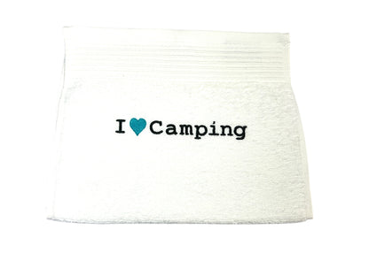 Handtuch I love Camping, Gästehandtuch, Handtuch, Sauna, Wellness, Duschtuch