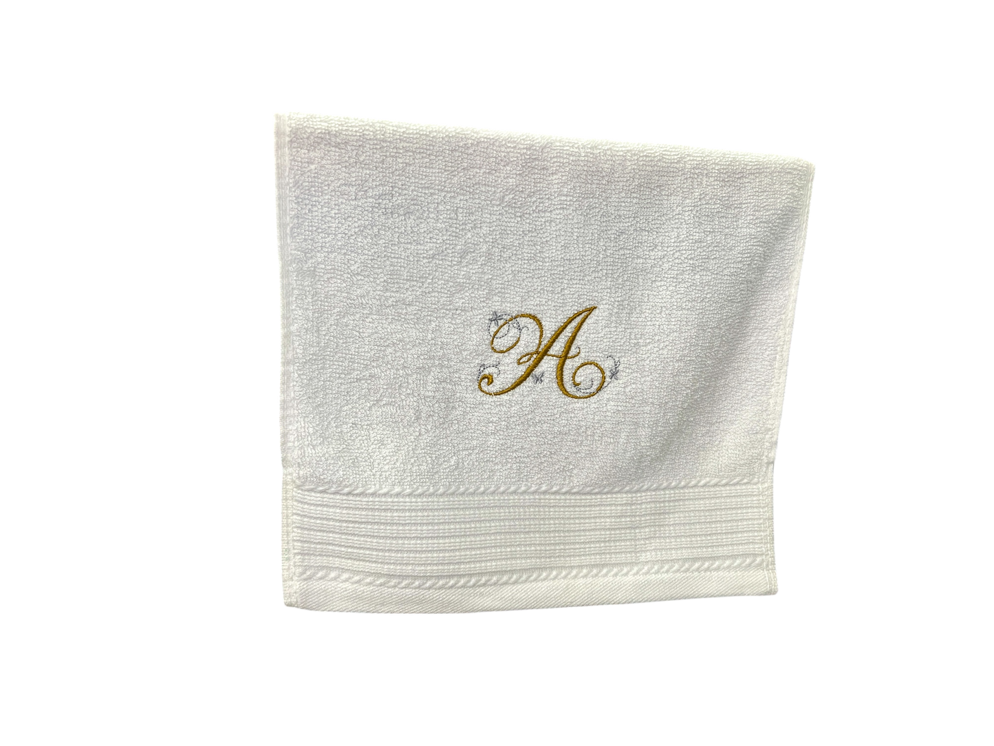 Handtuch mit Ein-Buchstaben-Monogram / Initiale, Handtuch, Sauna, Wellness, Duschtuch, edles Geschenk zu jedem Anlass