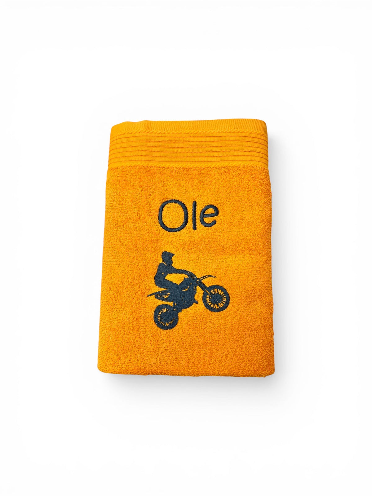 Motocross Biker Handtuch mit Name