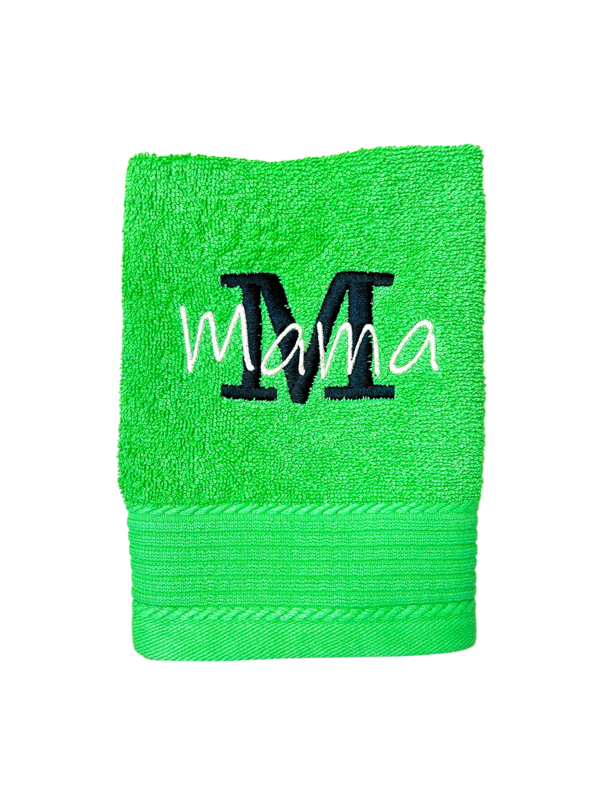 Handtuch mit Namen & Inititale bestickt – Personalisiertes Handtuch aus 100 % Baumwolle, 450 g/m², Gästehandtuch, Duschtuch, Badetuch oder Saunatuch