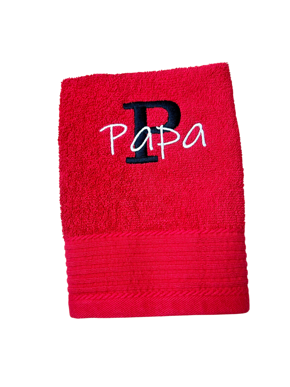 Handtuch mit Namen & Inititale bestickt – Personalisiertes Handtuch aus 100 % Baumwolle, 450 g/m², Gästehandtuch, Duschtuch, Badetuch oder Saunatuch