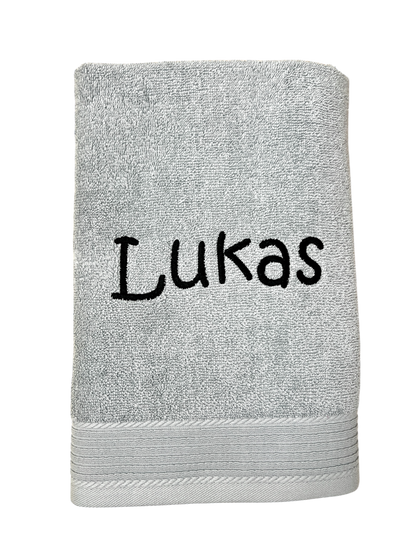 Duschhandtuch mit Name bestickt – personalisiertes Duschtuch 70 x 140 cm