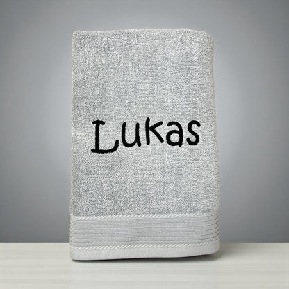 Duschhandtuch mit Name bestickt – personalisiertes Duschtuch 70 x 140 cm