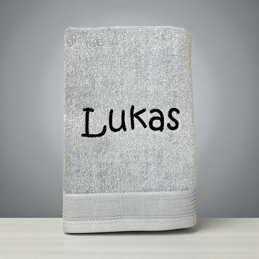 Saunahandtuch mit Namen bestickt – personalisiertes Handtuch 100 x 180 cm