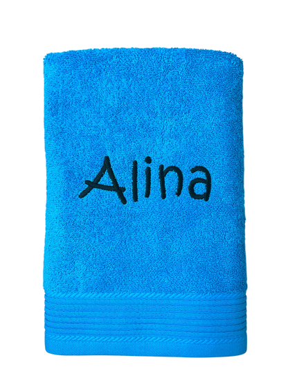 Duschhandtuch mit Name bestickt – personalisiertes Duschtuch 70 x 140 cm