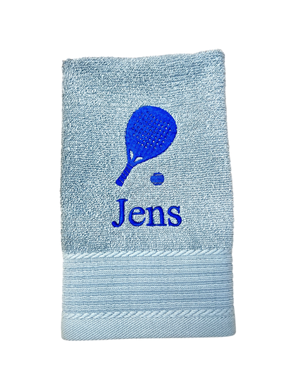 Padelschläger Padel Handtuch mit Name, Handtuch, Sauna, Wellness, Duschtuch, Geschenk für Sportler