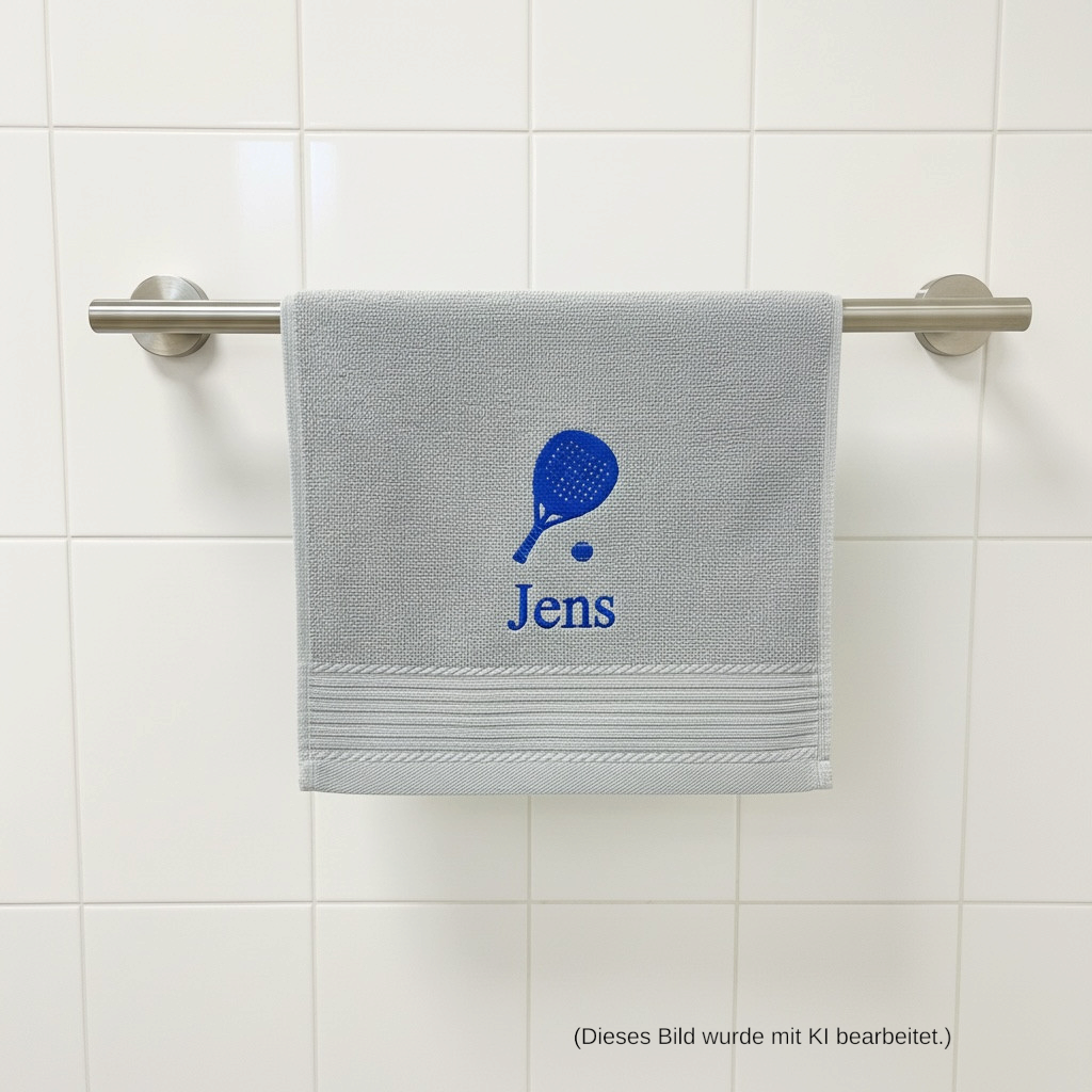 Padelschläger Padel Handtuch mit Name, Handtuch, Sauna, Wellness, Duschtuch, Geschenk für Sportler