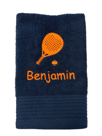Padelschläger Padel Handtuch mit Name, Handtuch, Sauna, Wellness, Duschtuch, Geschenk für Sportler