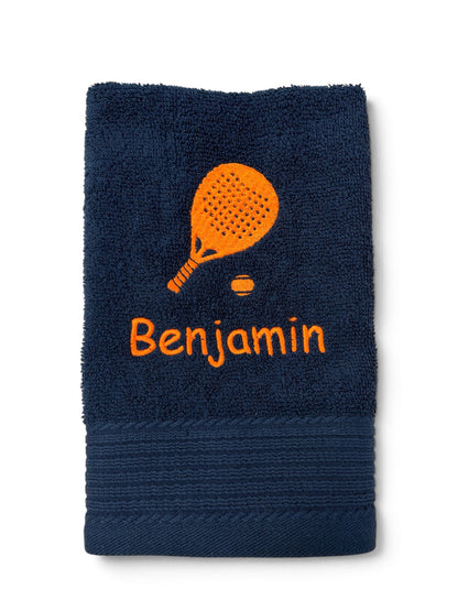 Padelschläger Padel Handtuch mit Name, Handtuch, Sauna, Wellness, Duschtuch, Geschenk für Sportler