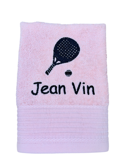 Padelschläger Padel Handtuch mit Name, Handtuch, Sauna, Wellness, Duschtuch, Geschenk für Sportler