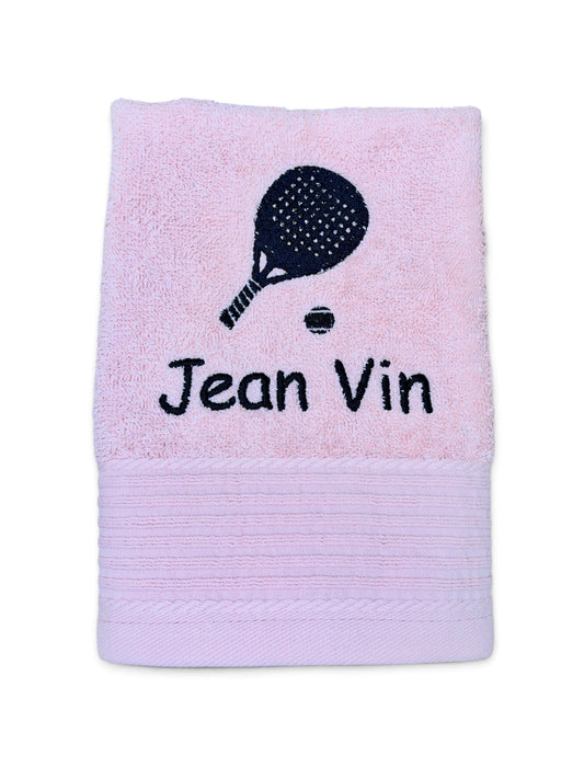 Padelschläger Padel Handtuch mit Name, Handtuch, Sauna, Wellness, Duschtuch, Geschenk für Sportler