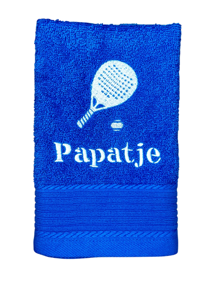 Padelschläger Padel Handtuch mit Name, Handtuch, Sauna, Wellness, Duschtuch, Geschenk für Sportler