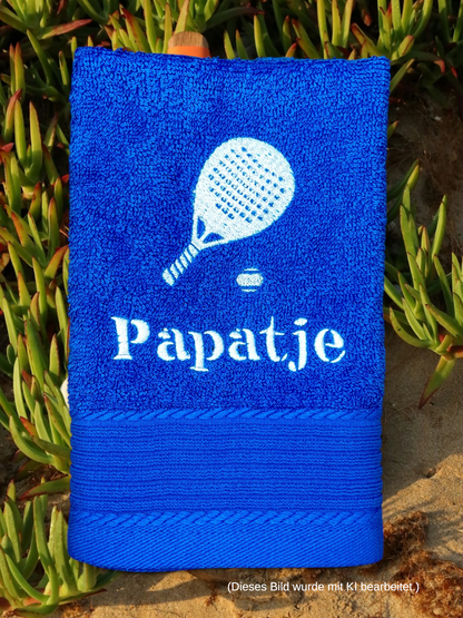 Padelschläger Padel Handtuch mit Name, Handtuch, Sauna, Wellness, Duschtuch, Geschenk für Sportler