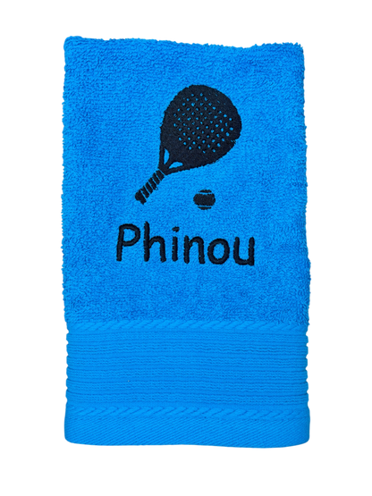 Padelschläger Padel Handtuch mit Name, Handtuch, Sauna, Wellness, Duschtuch, Geschenk für Sportler
